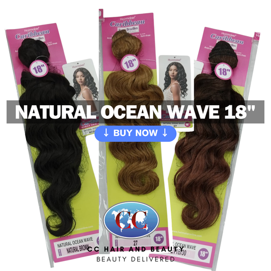 Human Hair Premium Blend-NATURAL OCEAN WAVE 18"