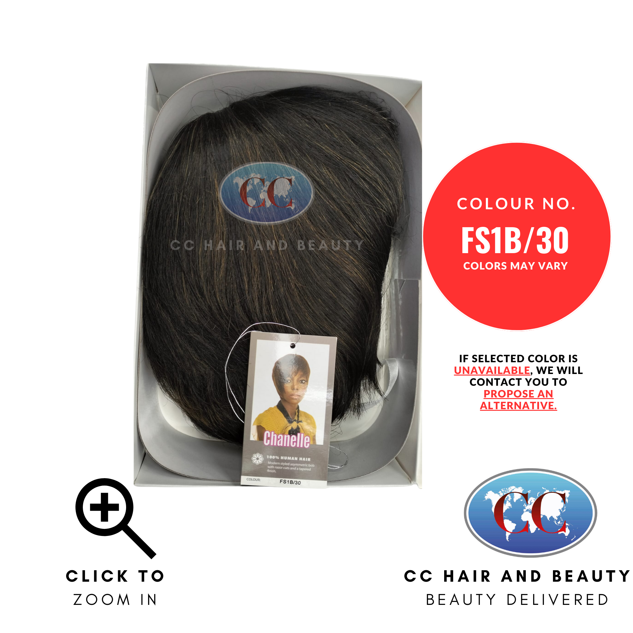 Sleek Human Hair Wig Fashion - Chanelle Wig-Colour FS1B/30