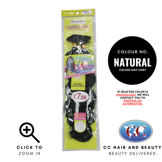 Human Hair Premium Blend-NATURAL OCEAN BULK 18"-Color-NATURAL