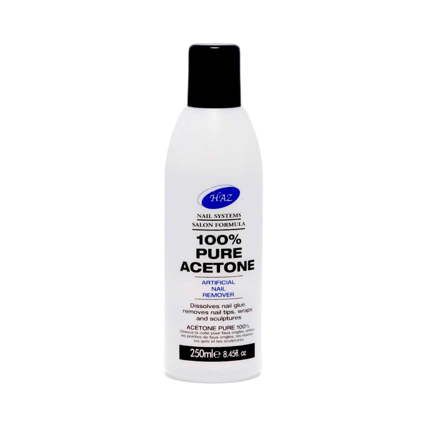 Haz 100% Pure Acetone Artificial Nail Polish Remover - 8.45Oz