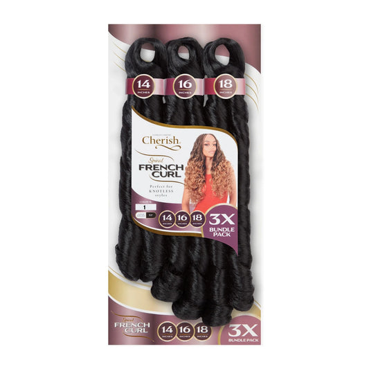 Cherish Spiral French Curl 3x Bundle Pack 14"16"18"