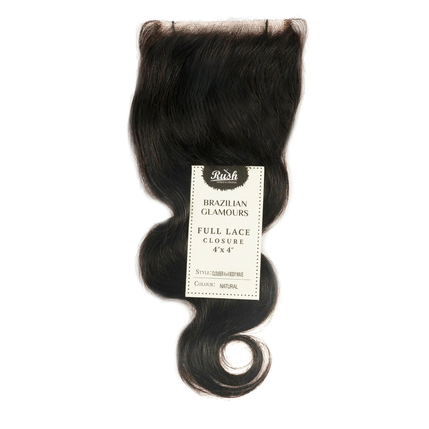 Rush Unique & Original Brazilian Glamour 4x4 Full Lace Closure With Baby Hair - Body Wave