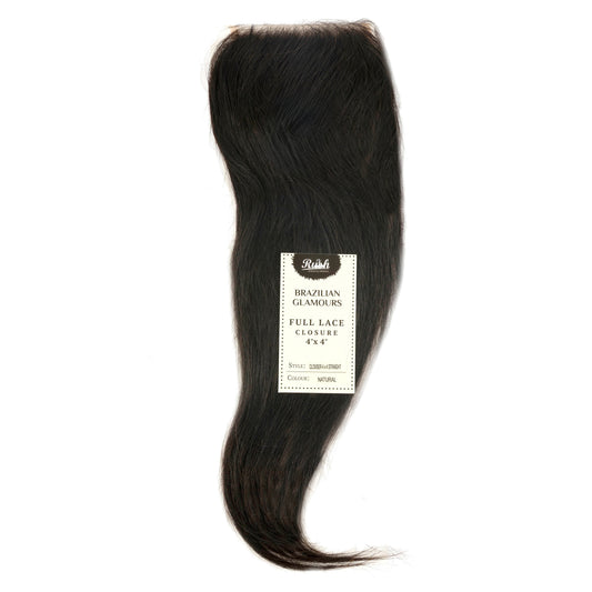 Rush Unique & Original Brazilian Glamour 4x4 Full Lace Closure With Baby Hair - Straight