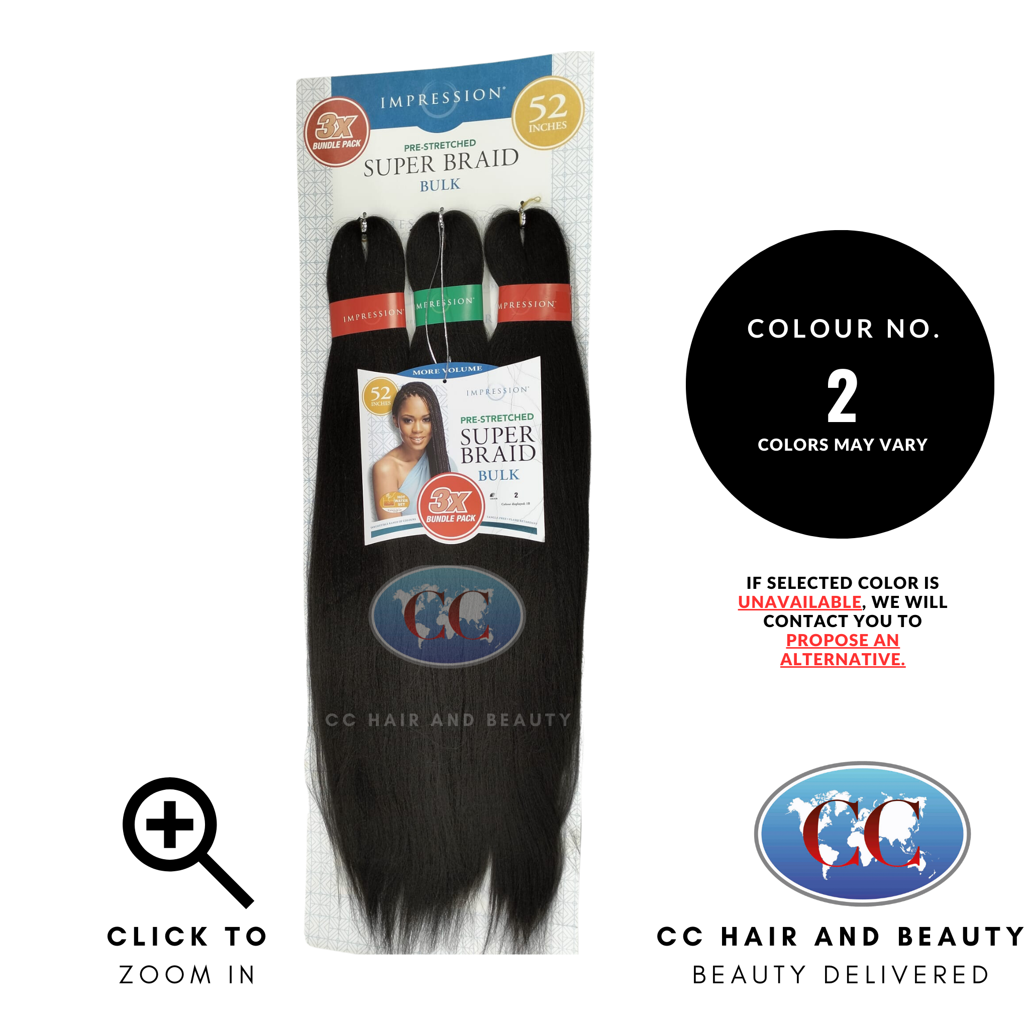 Impression Super Braid Bulk 52" Inches Pre Stretched 3X Value Pack-Colour 2