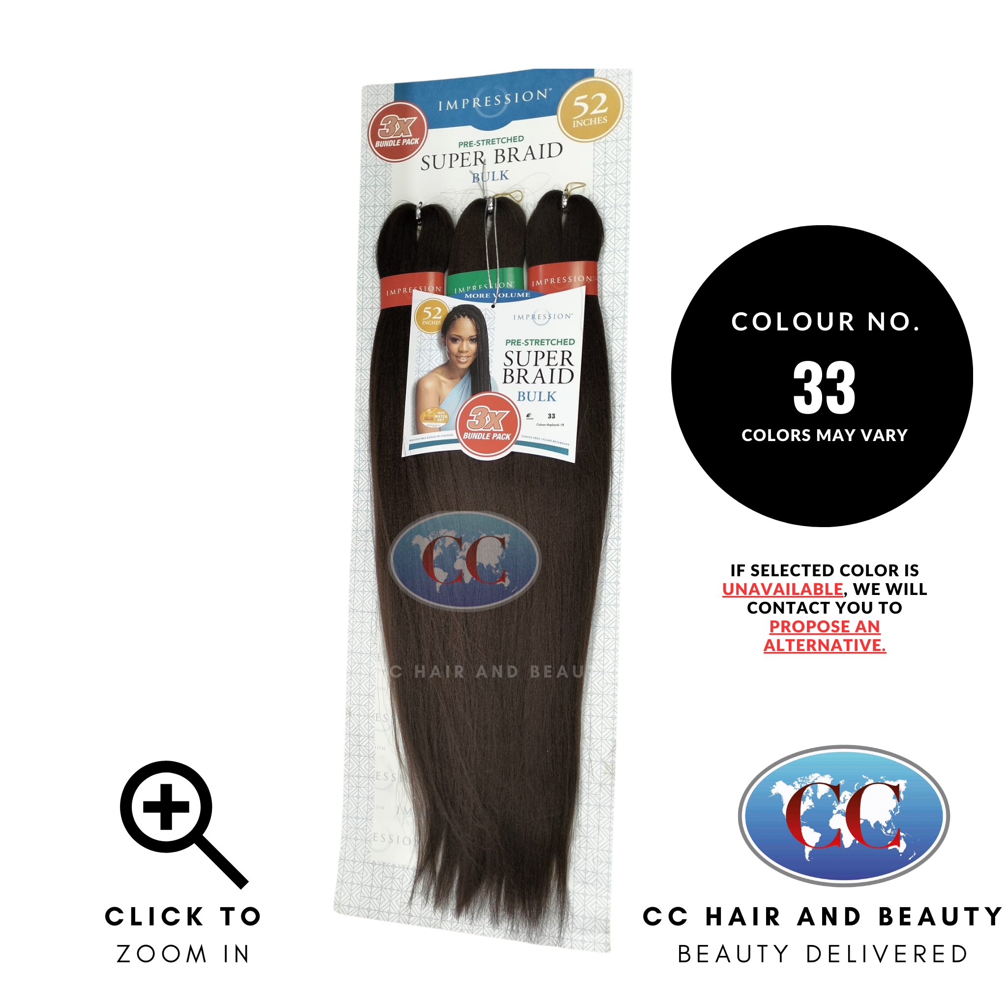 Impression Super Braid Bulk 52" Inches Pre Stretched 3X Value Pack-Colour 33