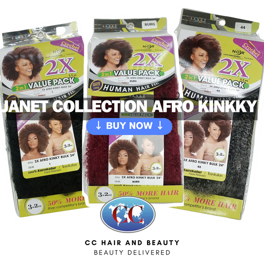 Janet Collection 2x Afro Kinky Bulk 24"