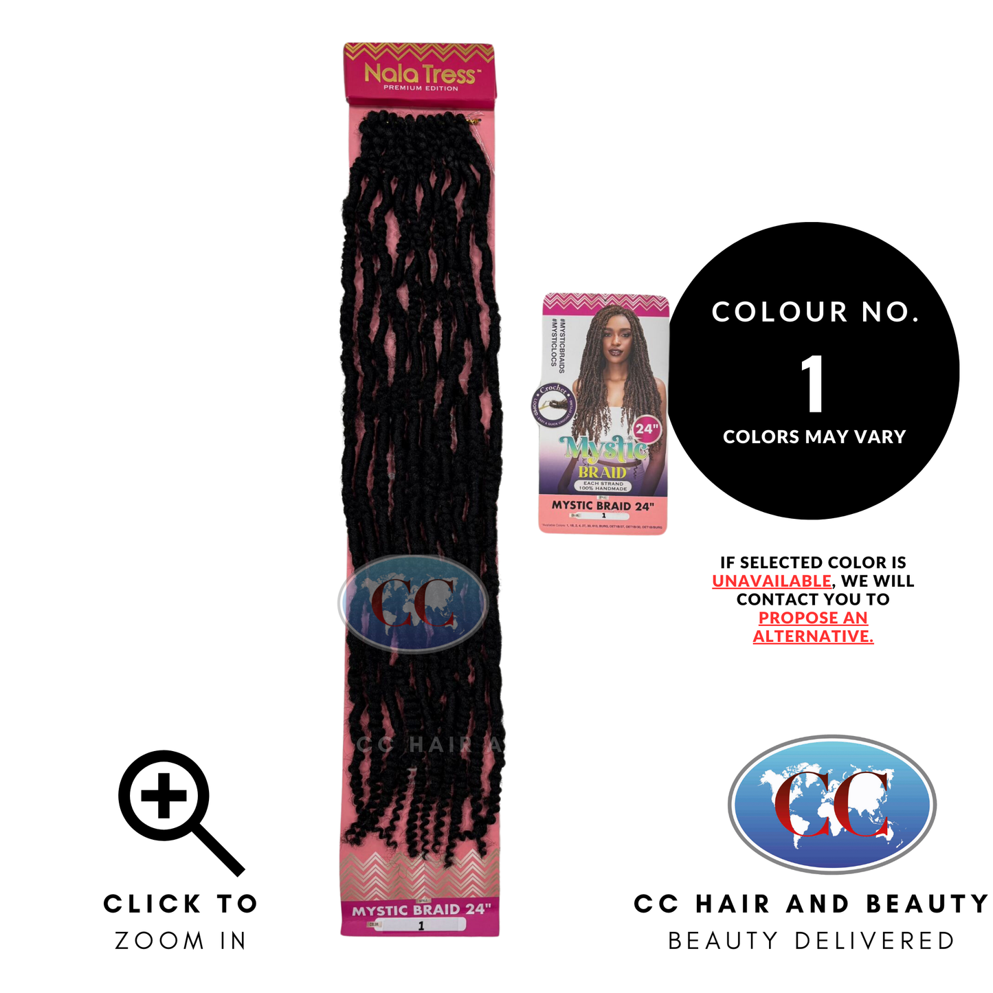 Janet Collect Crochet Braids Nala Tress Mystic Braid 24"-Colour 1