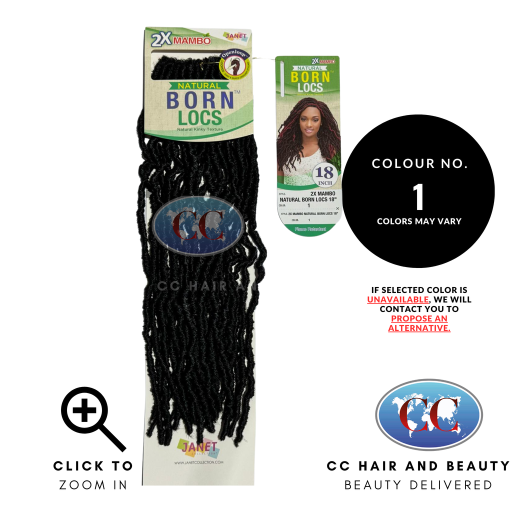 Janet Collection 2 X Mambo Natural Born Locs 18"-Colour 1