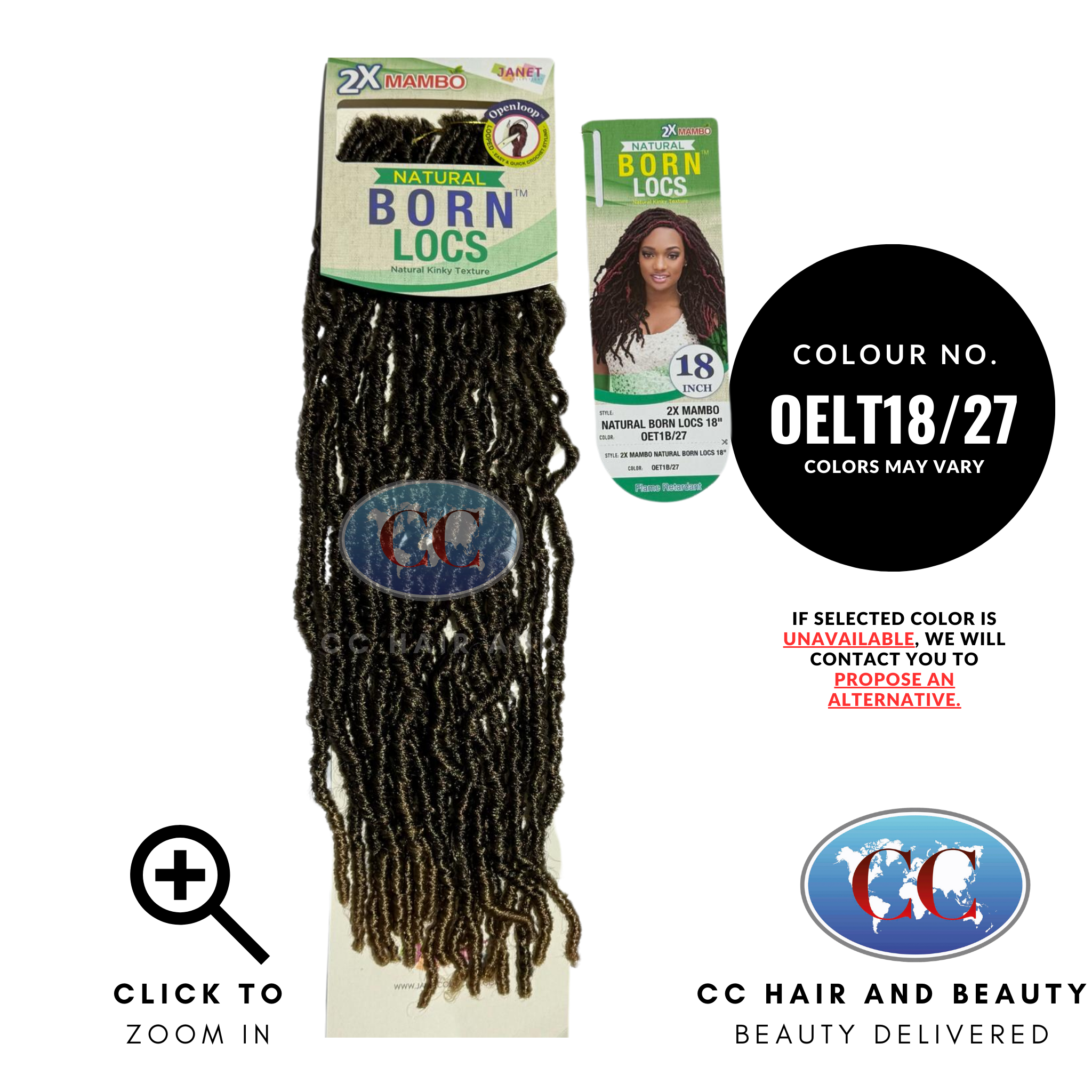 Janet Collection 2 X Mambo Natural Born Locs 18"-Colour OET18/27