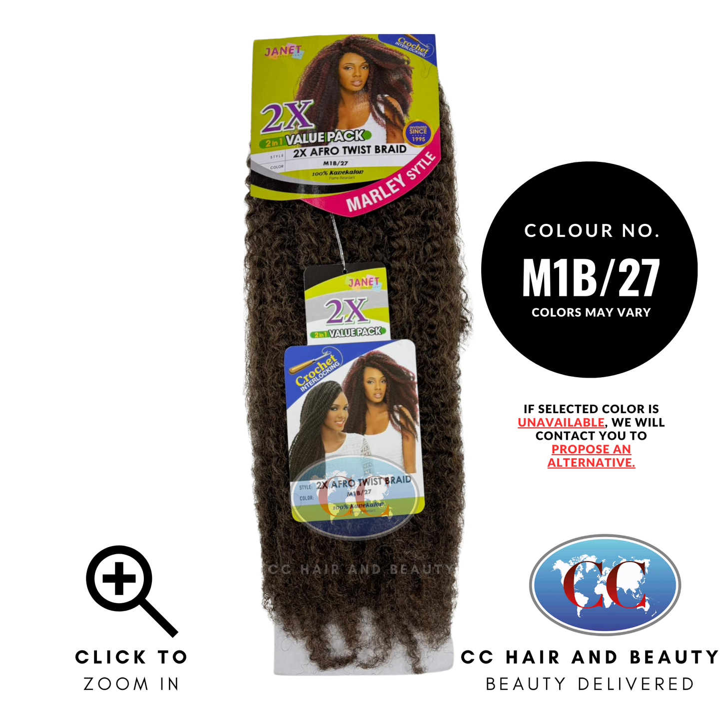 Janet Collection Afro Twist Braid-Colour M1B/27