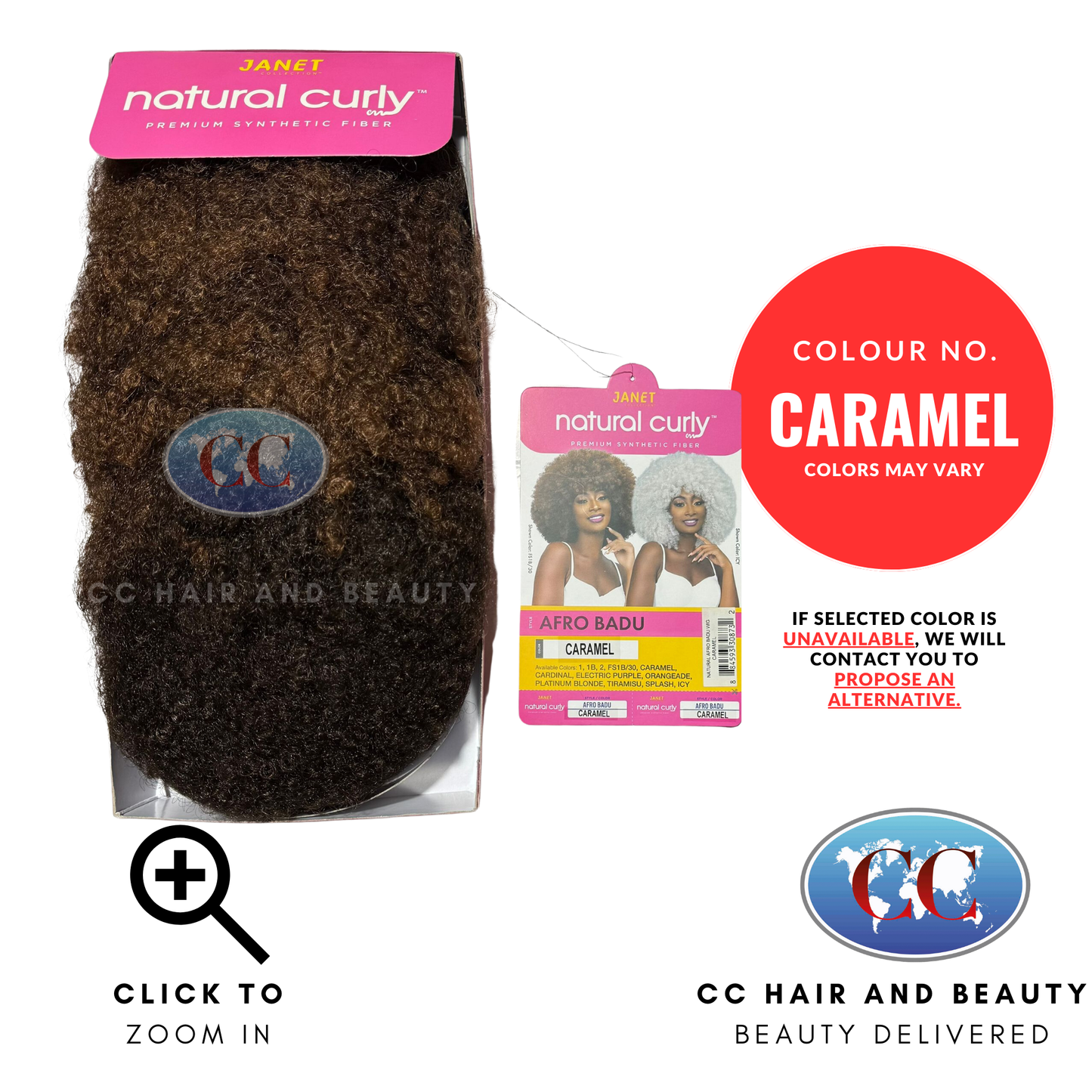 Janet Collection Natural Afro-Badu Wig-Colour CARAMEL