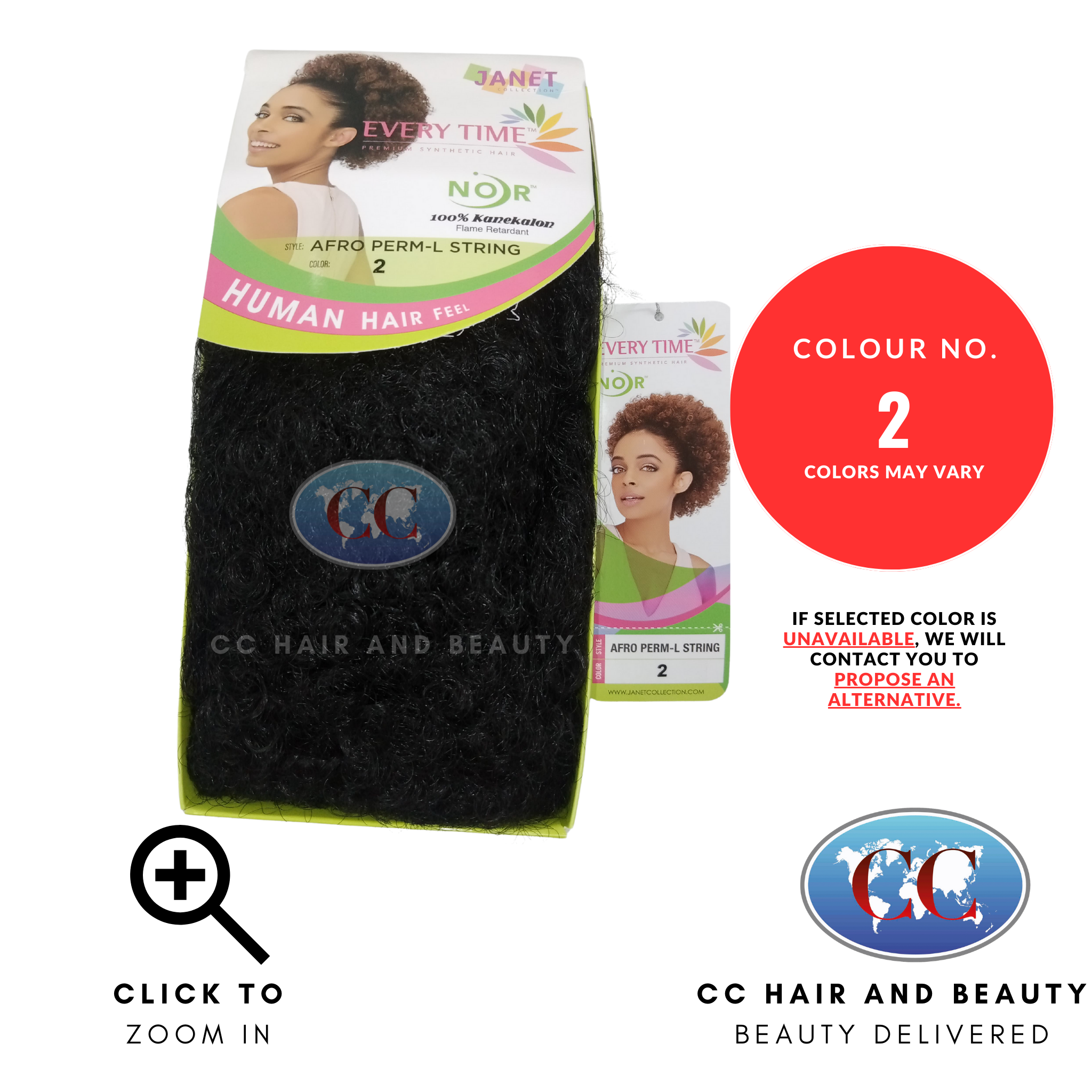 Janet Collection Ponytail - Afro Perm-L String-Colour 2