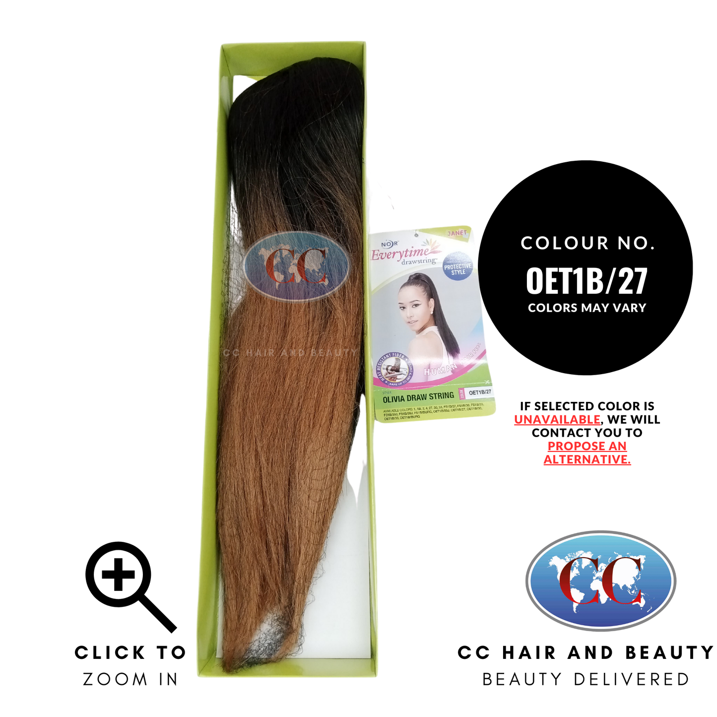 Janet Collection Synthetic Drawstring Ponytail - OLIVIA