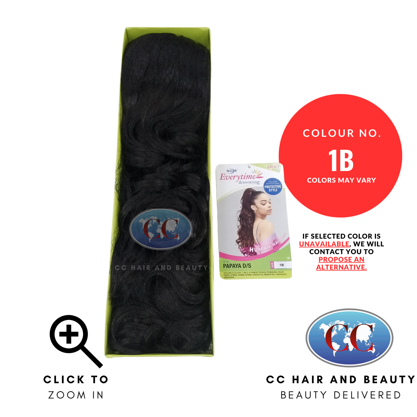 Janet Collection Synthetic Ponytail - Papaya-Colour 1B