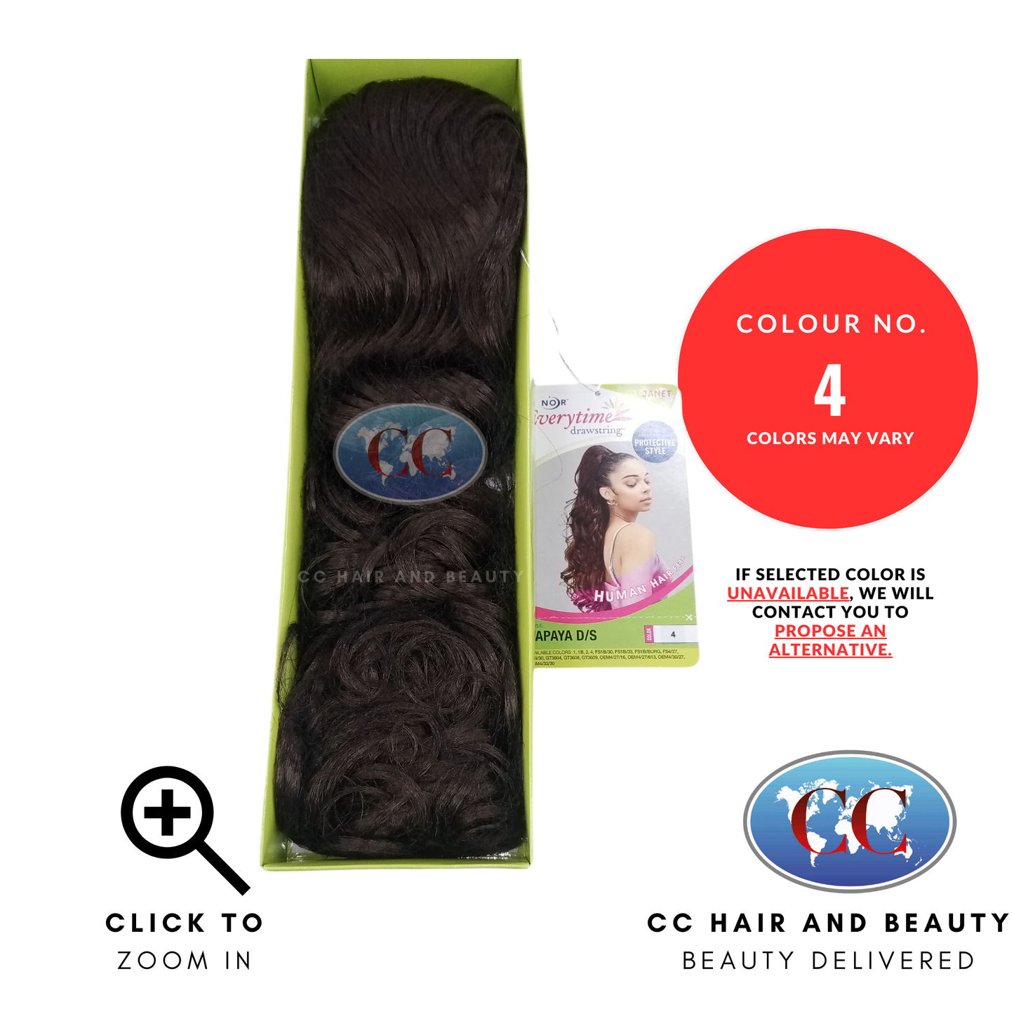 Janet Collection Synthetic Ponytail - Papaya-Colour 4