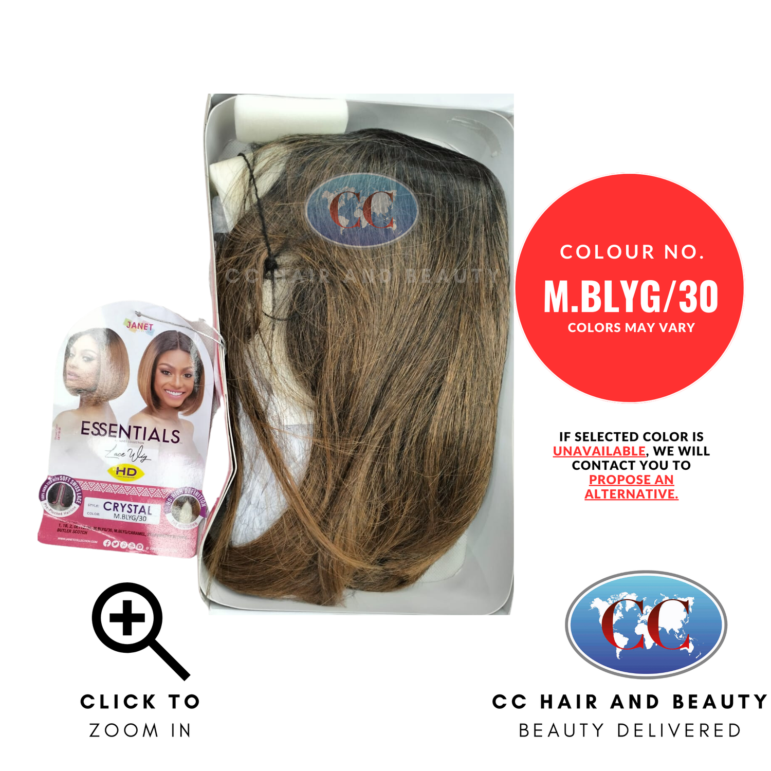 Janet Essentials Hd Lace Wig - Crystal-colour M.BLYG/30