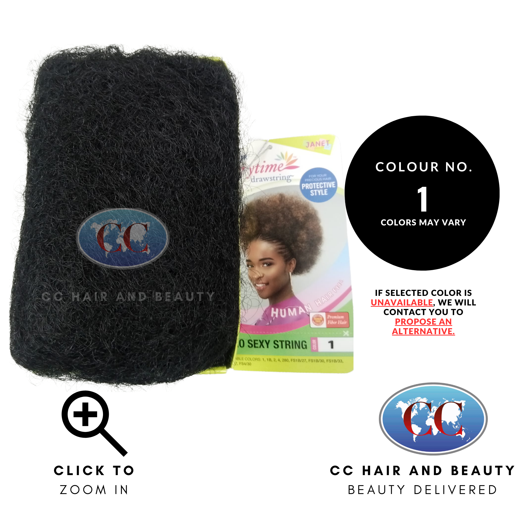 Janet Noir Everytime Afro Sexy Draw String-Colour 1