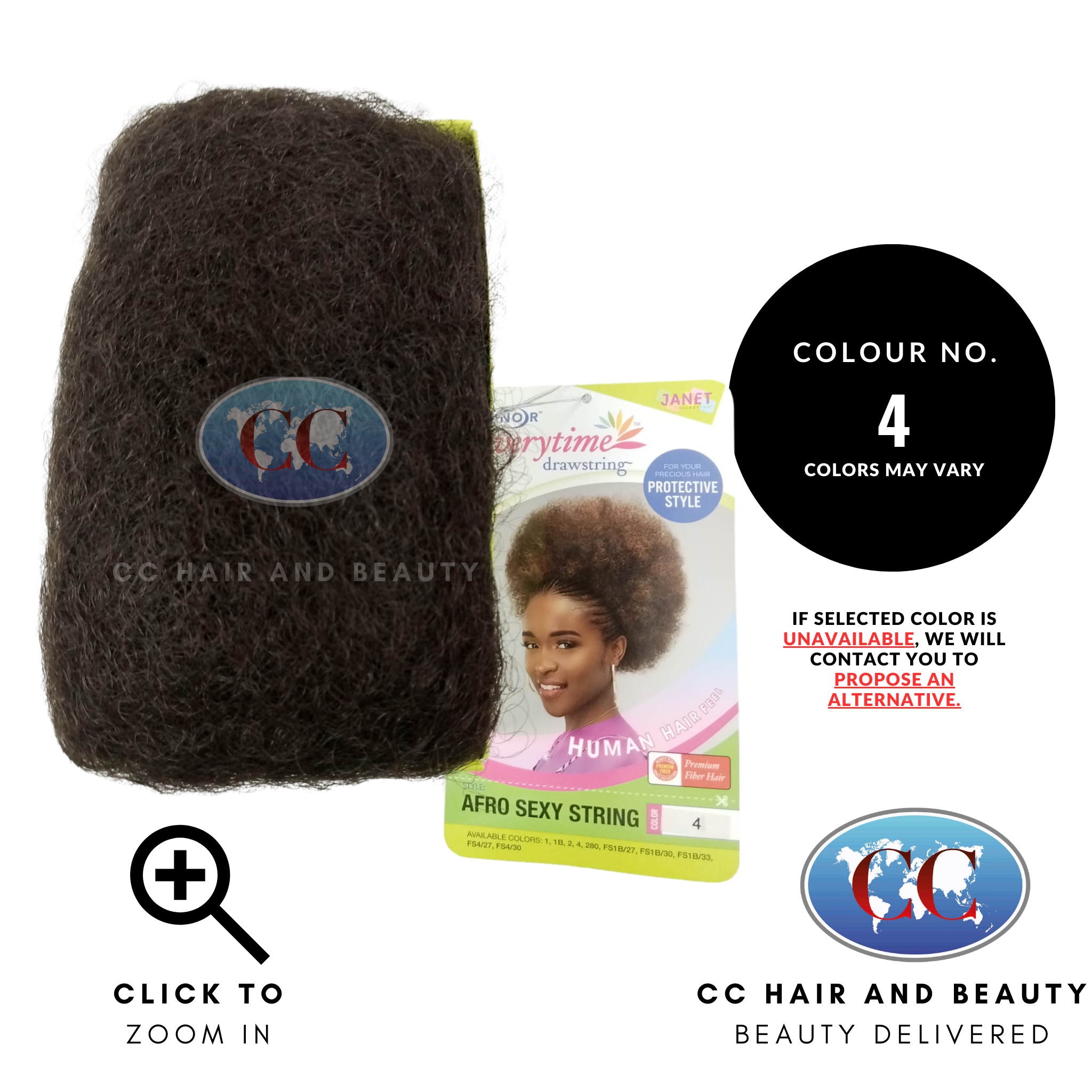 Janet Noir Everytime Afro Sexy Draw String-Colour 4