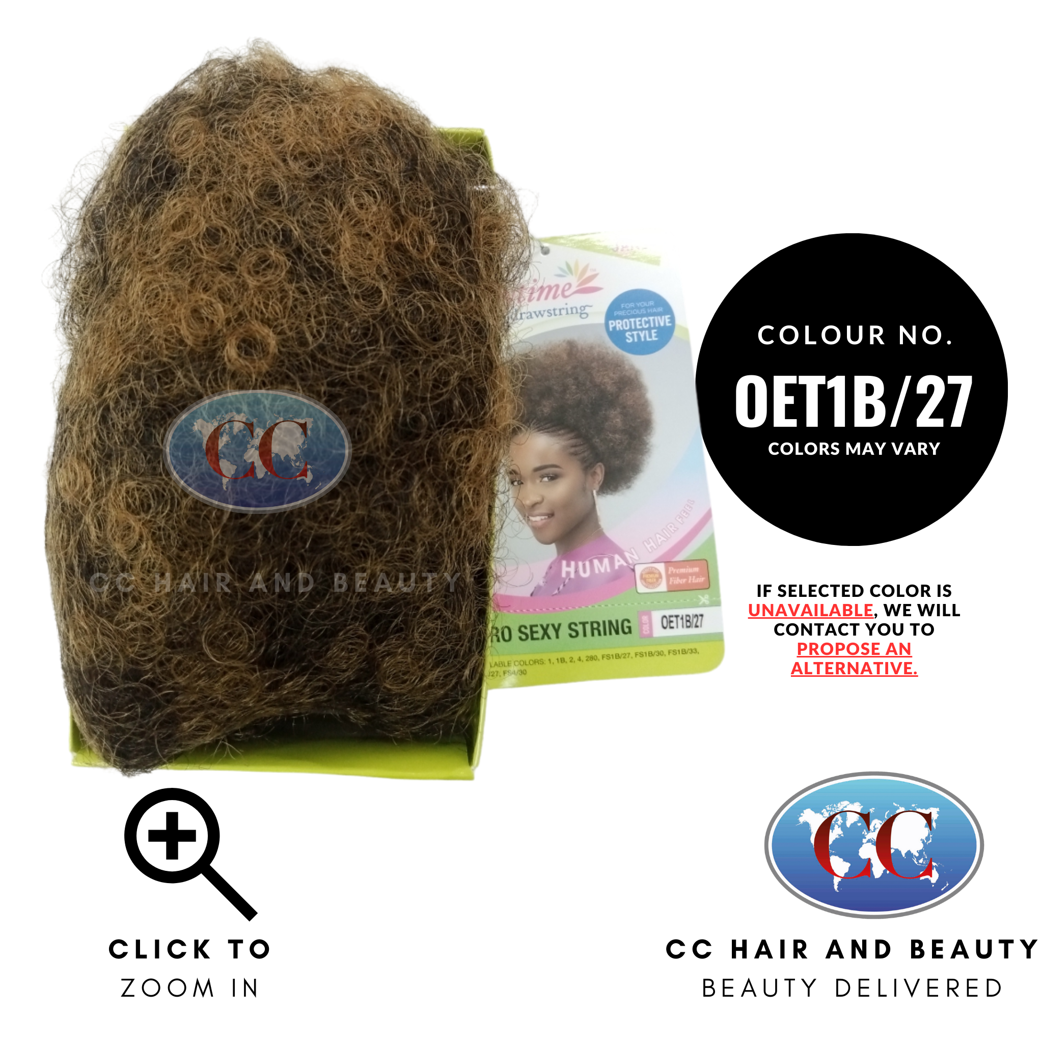 Janet Noir Everytime Afro Sexy Draw String-Colour OET1B/27