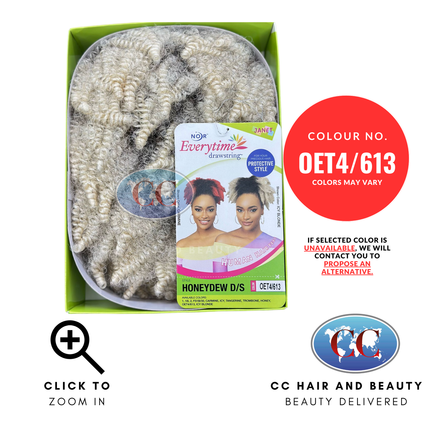Janet Noir Honeydew D/S Ponytail-Colour OET4/613