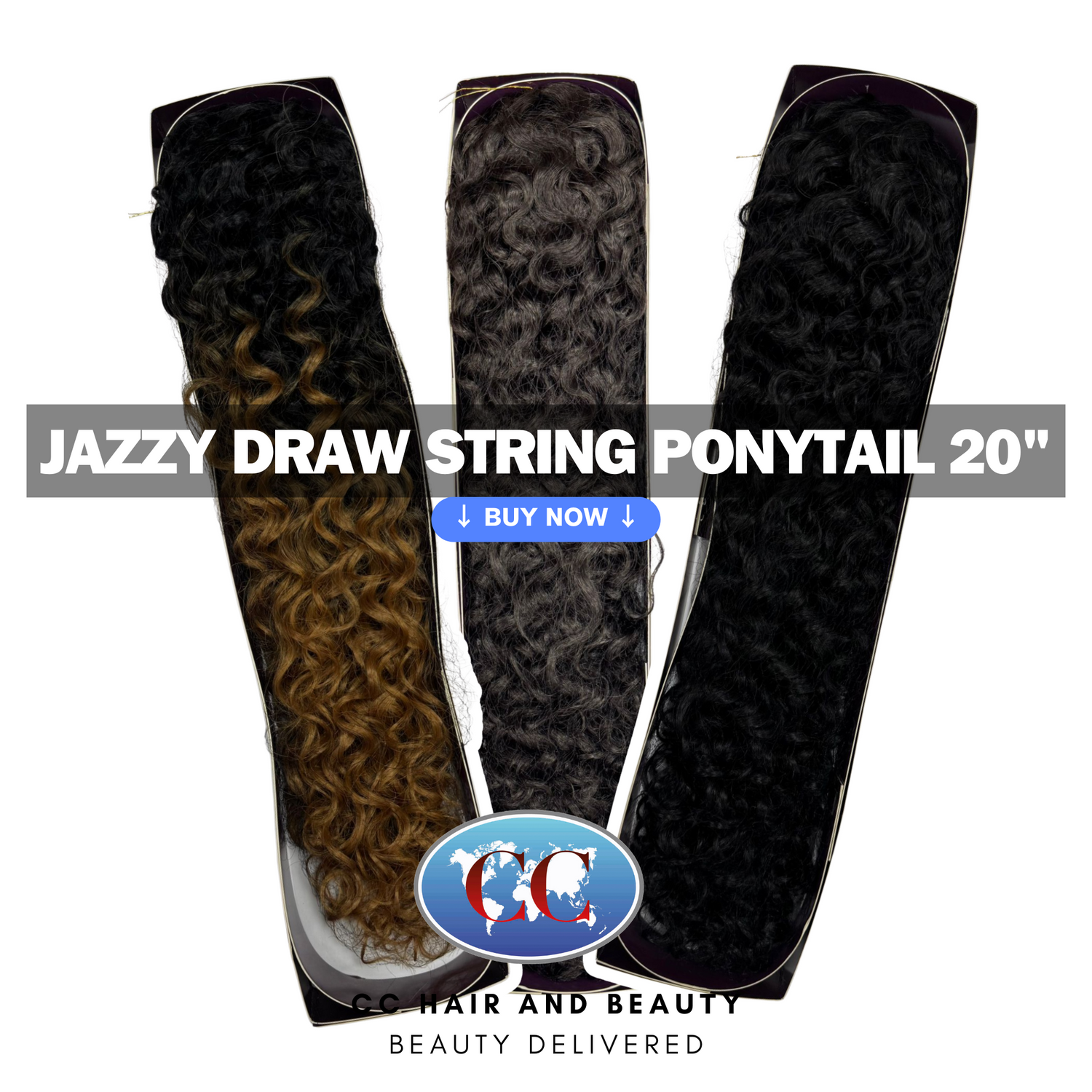 Jazzy Draw String Ponytail 20" - Boho Curl