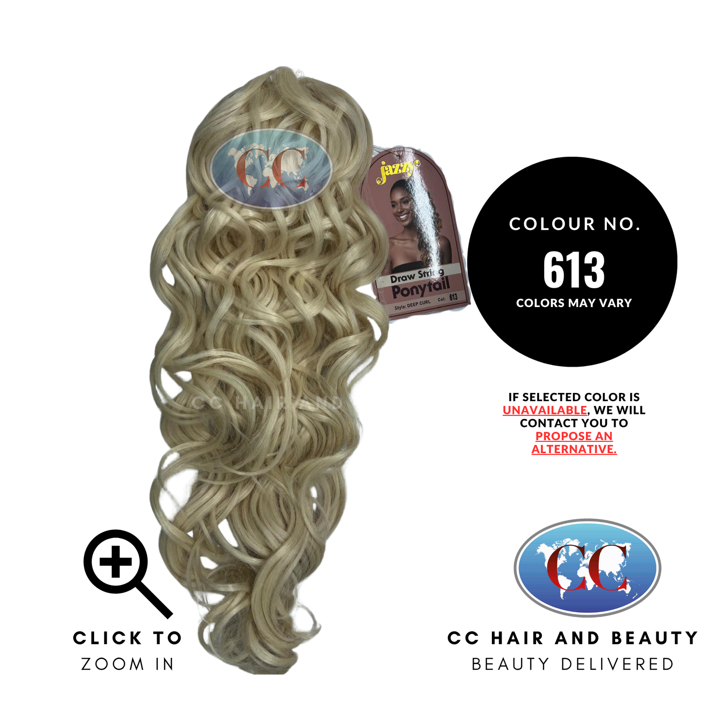 Jazzy Draw String Ponytail Deep Curl- 613