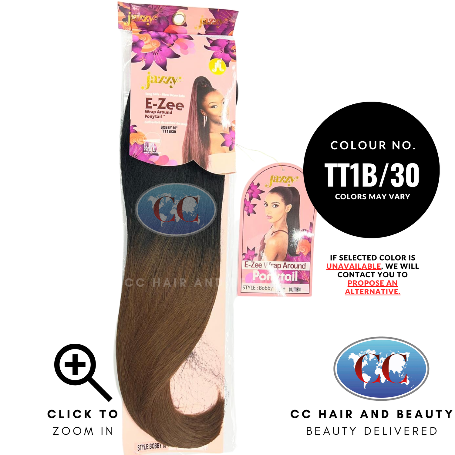 Jazzy E - Zee Wrap Around Ponytail Bobby 16"- TT1B/30