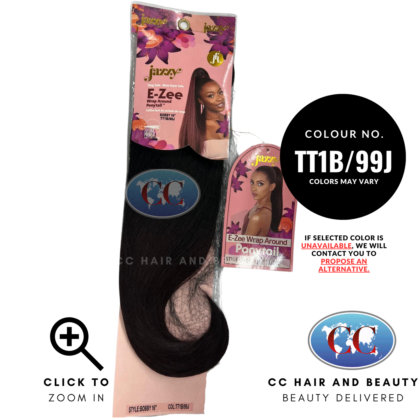 Jazzy E - Zee Wrap Around Ponytail Bobby 16"- TT1B/99J