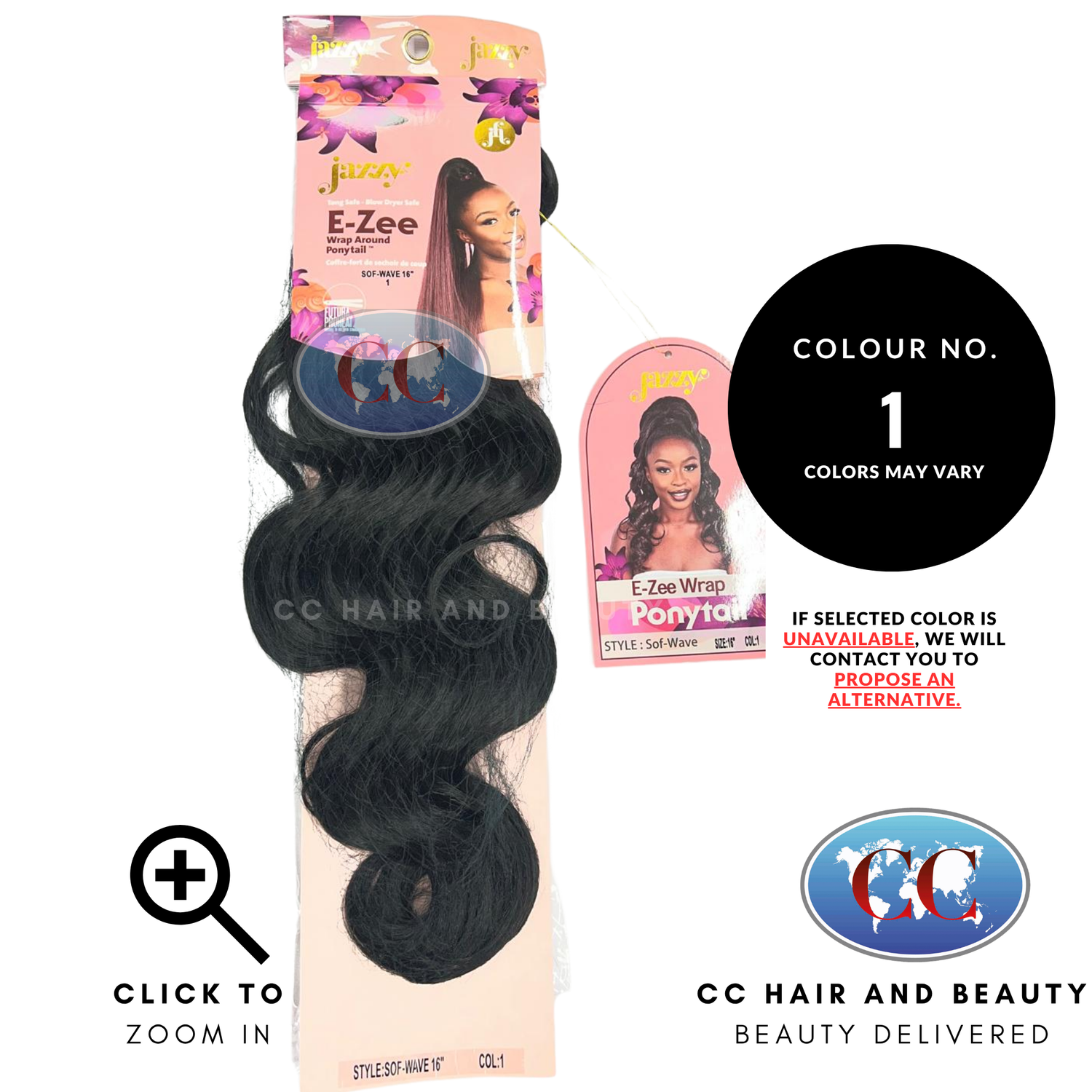 Jazzy E - Zee Wrap Around Ponytail Sof Wave 16"- 1