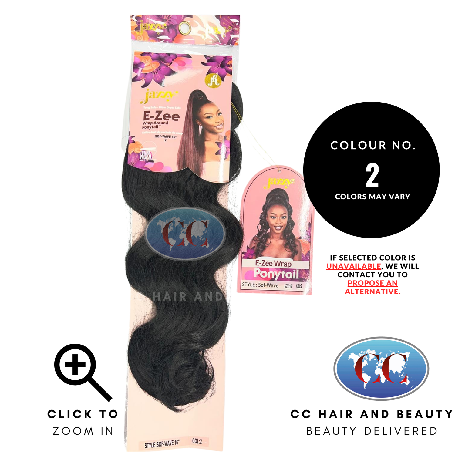 Jazzy E - Zee Wrap Around Ponytail Sof Wave 16"- 2