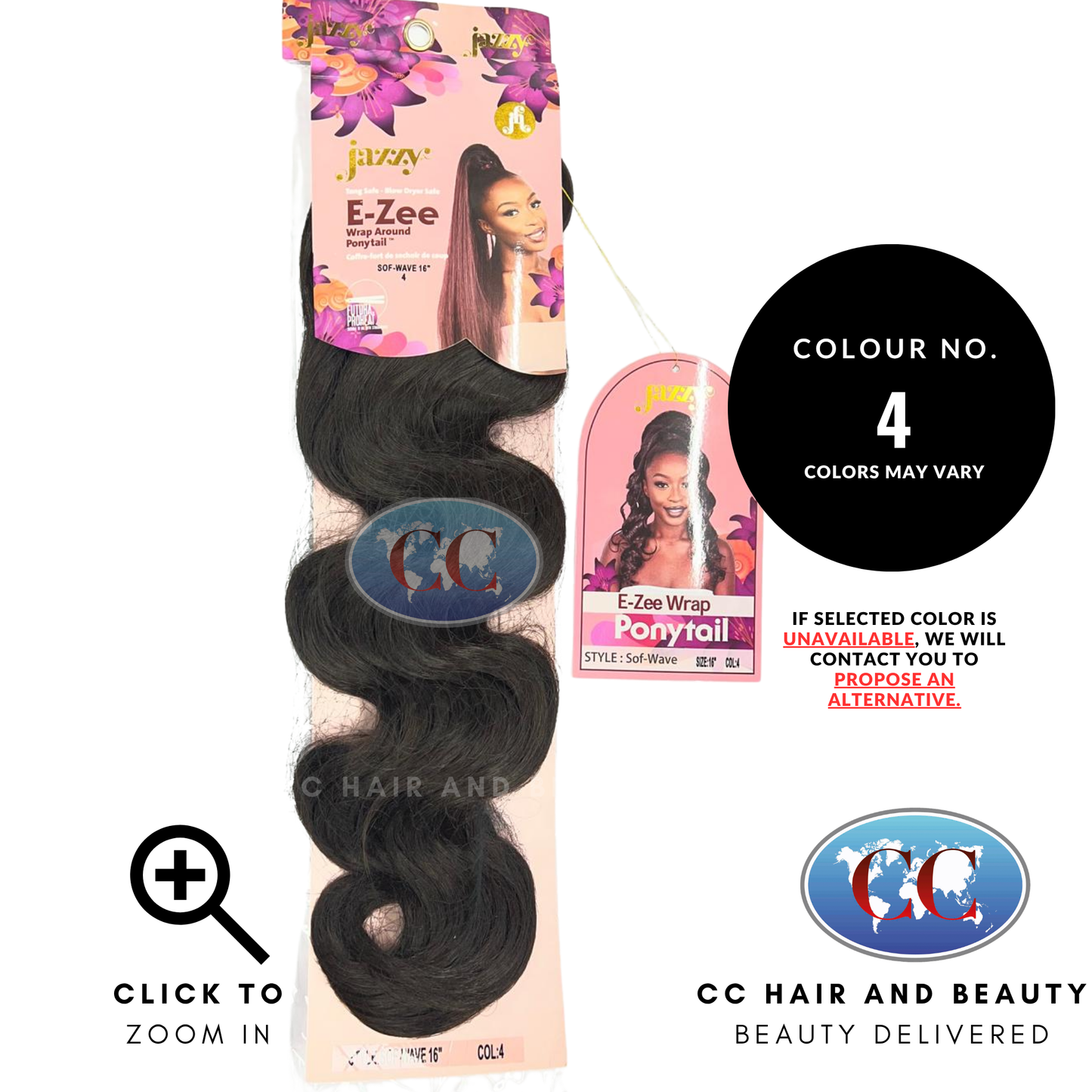 Jazzy E - Zee Wrap Around Ponytail Sof Wave 16"- 4