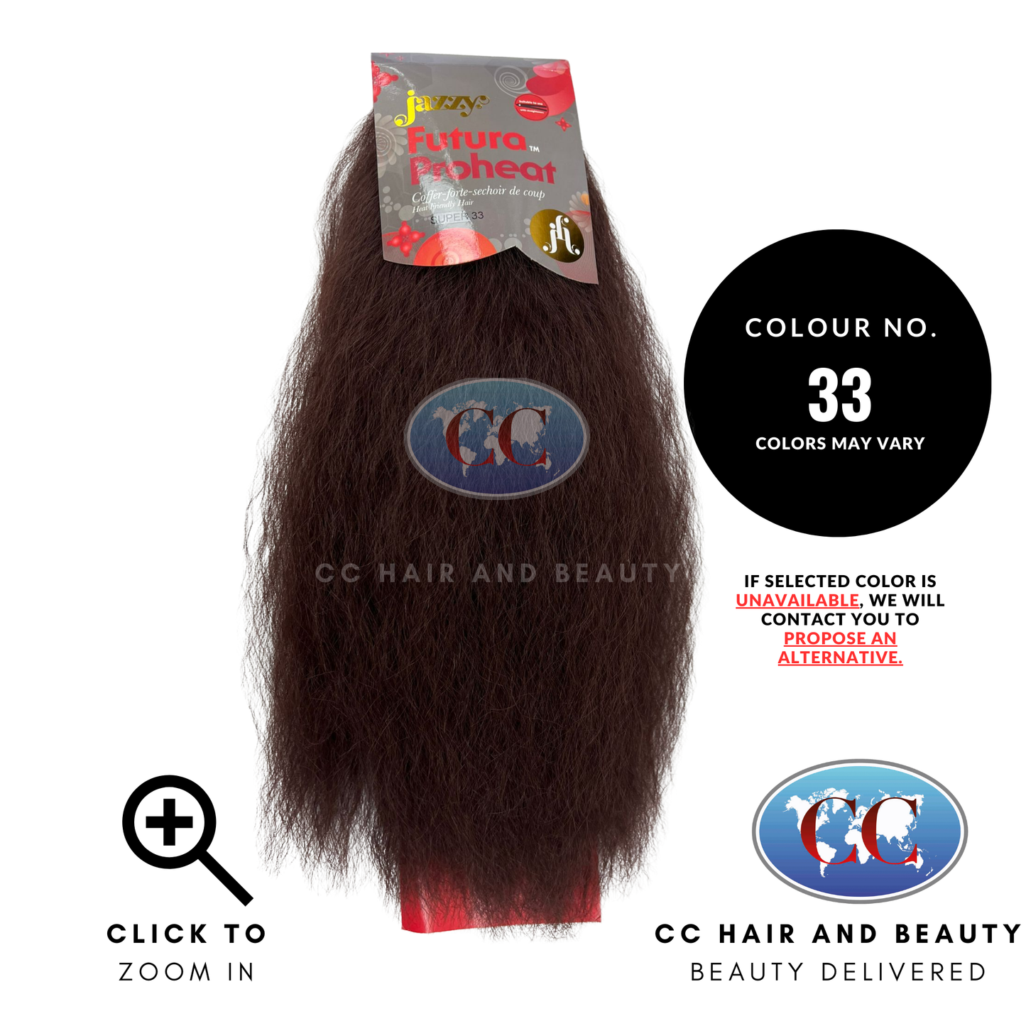 Jazzy Futura ProHeat Synthetic Weave Hair - Super-Color-33