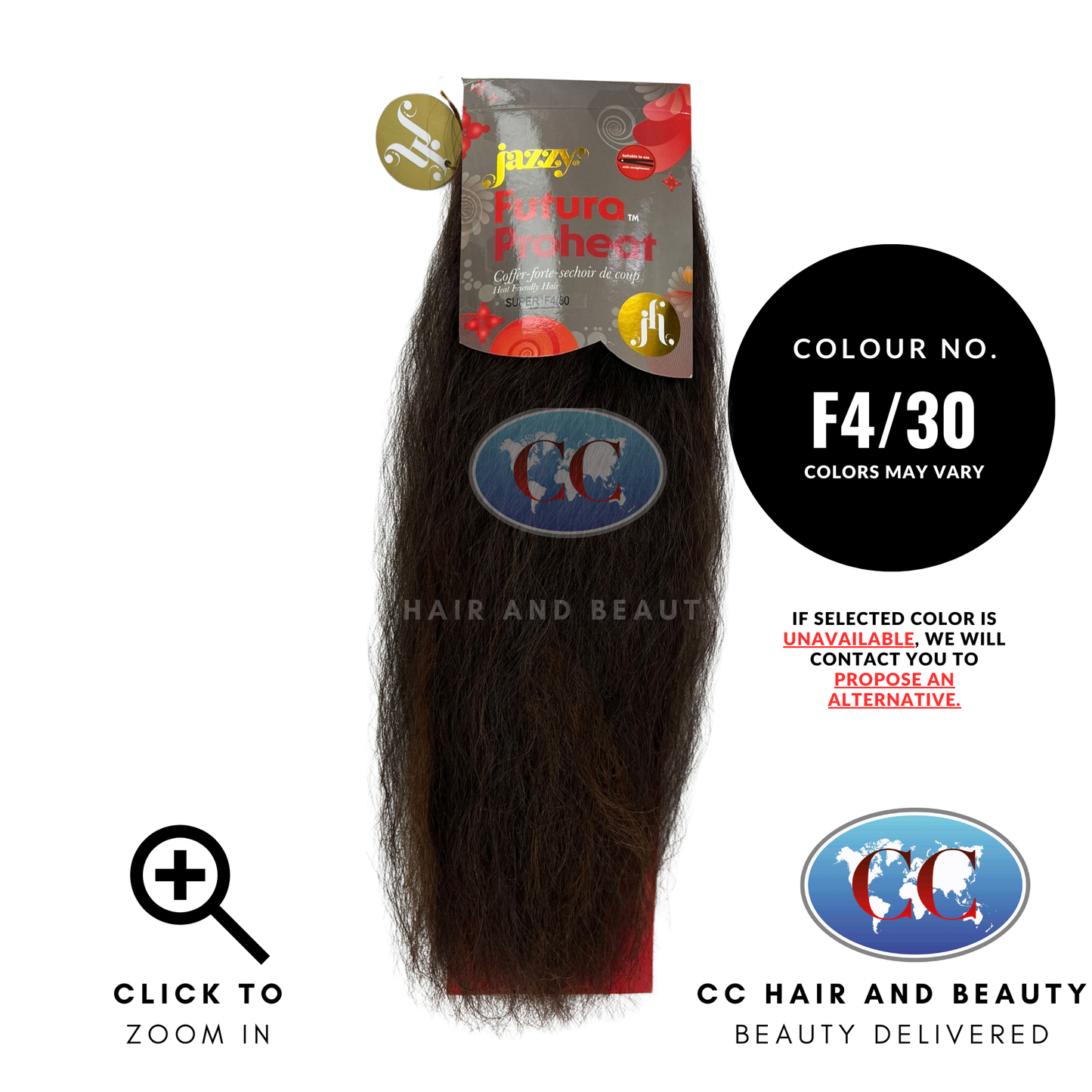 Jazzy Futura ProHeat Synthetic Weave Hair - Super-Color-F4/30