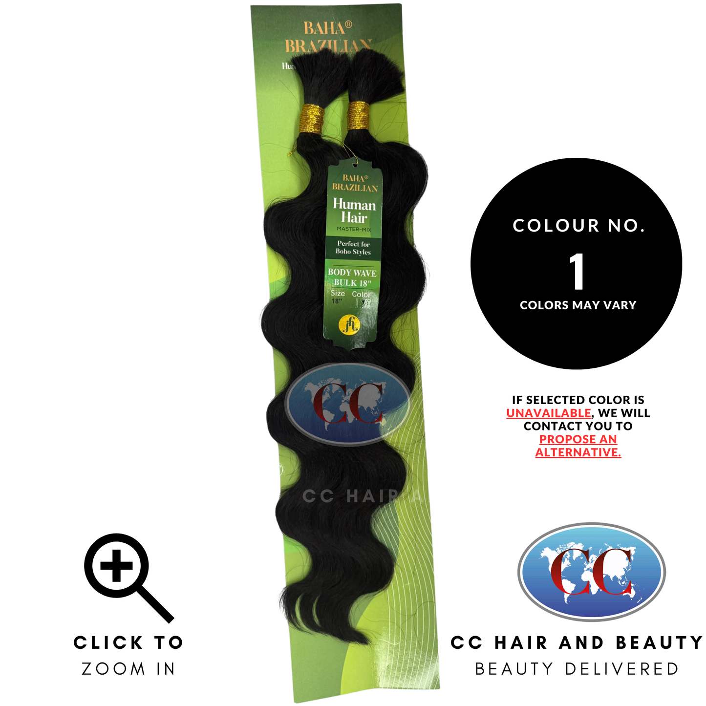 Jazzy Hair Baha Brazilian Human Hair Master Mix - Body Wave Bulk 18" - 1