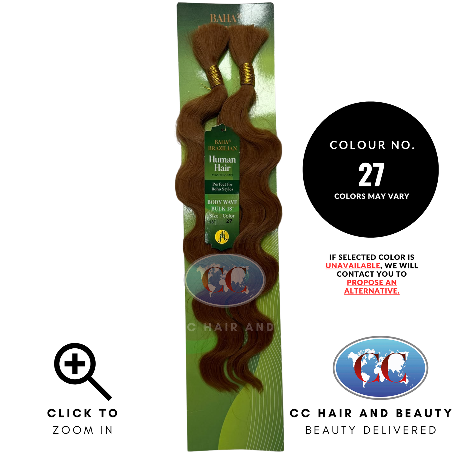 Jazzy Hair Baha Brazilian Human Hair Master Mix - Body Wave Bulk 18" - 27