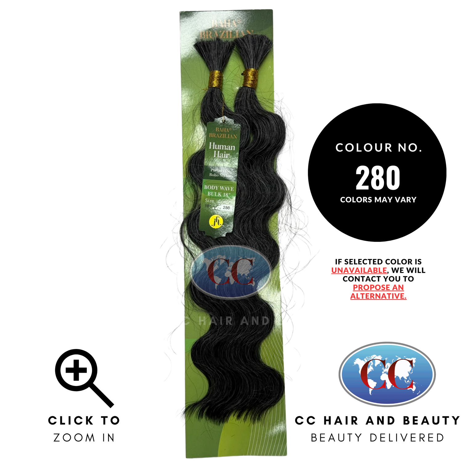 Jazzy Hair Baha Brazilian Human Hair Master Mix - Body Wave Bulk 18" - 280