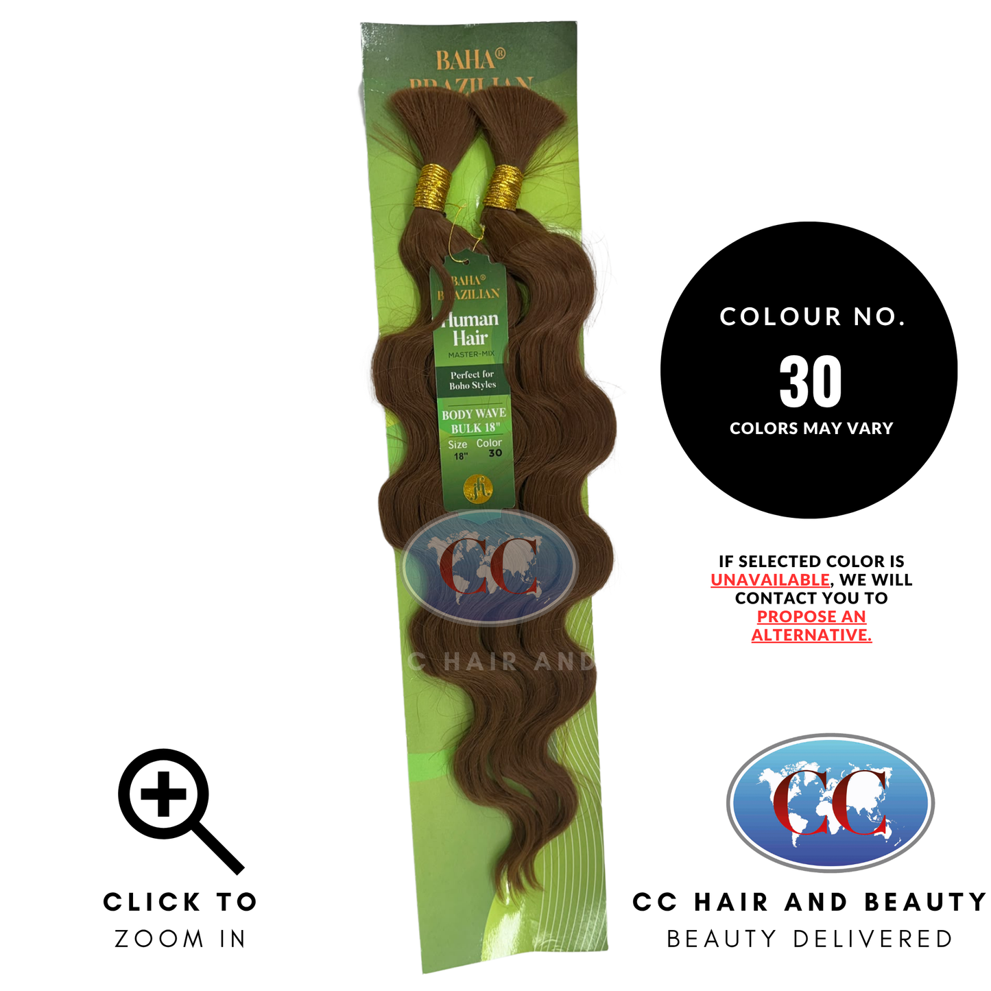 Jazzy Hair Baha Brazilian Human Hair Master Mix - Body Wave Bulk 18" - 30