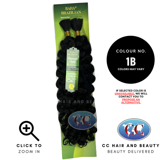 Jazzy Hair Baha Brazilian Human Hair Master Mix - Burmese Curl 18" - 1B