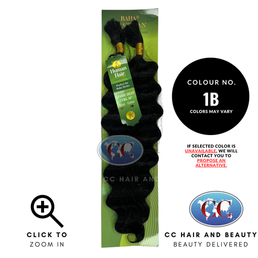 Jazzy Hair Baha Brazilian Human Hair Master Mix - Loose Deep Curl 18" - 1B
