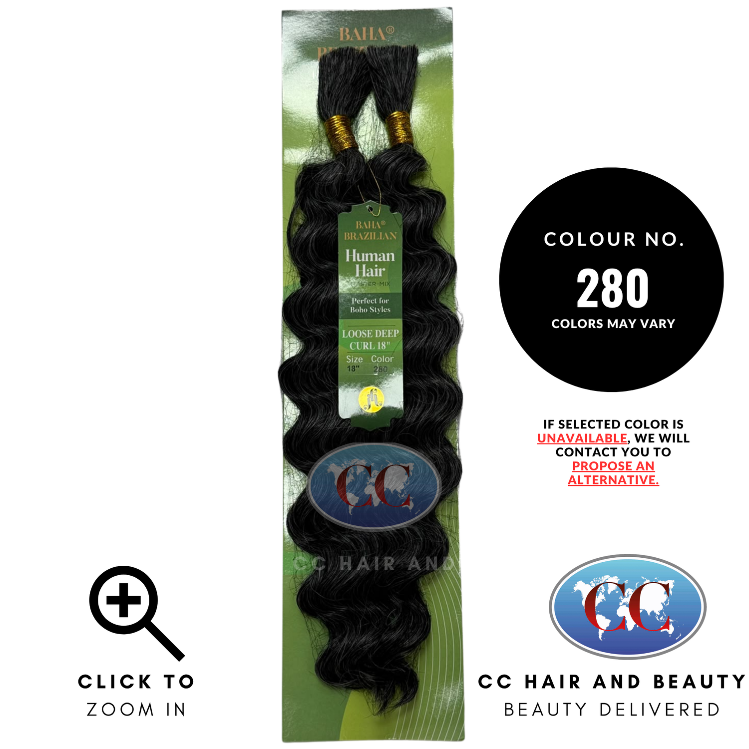 Jazzy Hair Baha Brazilian Human Hair Master Mix - Loose Deep Curl 18" - 280