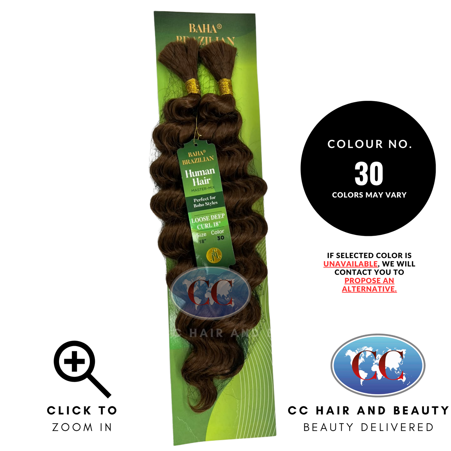 Jazzy Hair Baha Brazilian Human Hair Master Mix - Loose Deep Curl 18" - 30