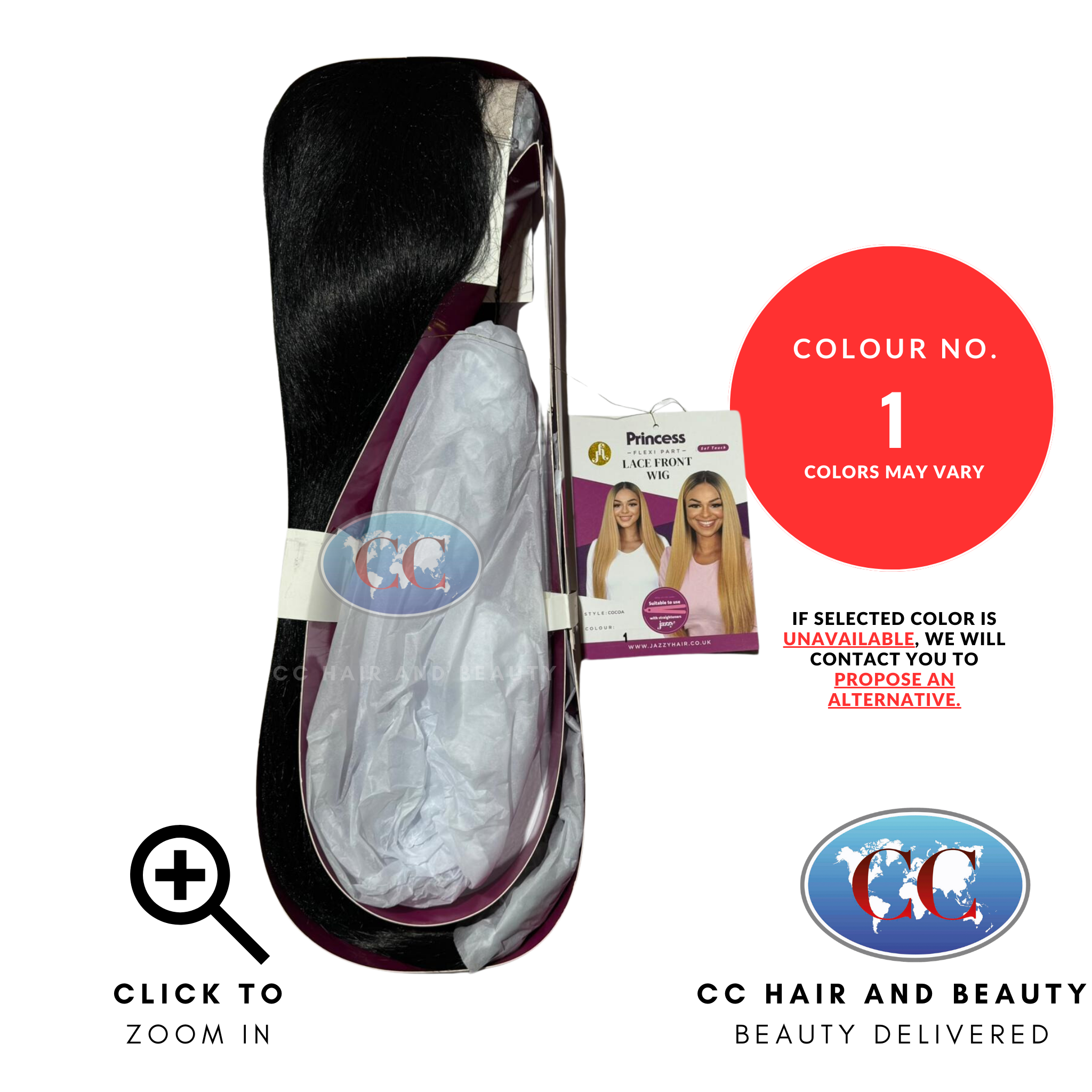 Jazzy Hair Princess Flexi Part Lace Front Wigs - Cocoa-Colour 1