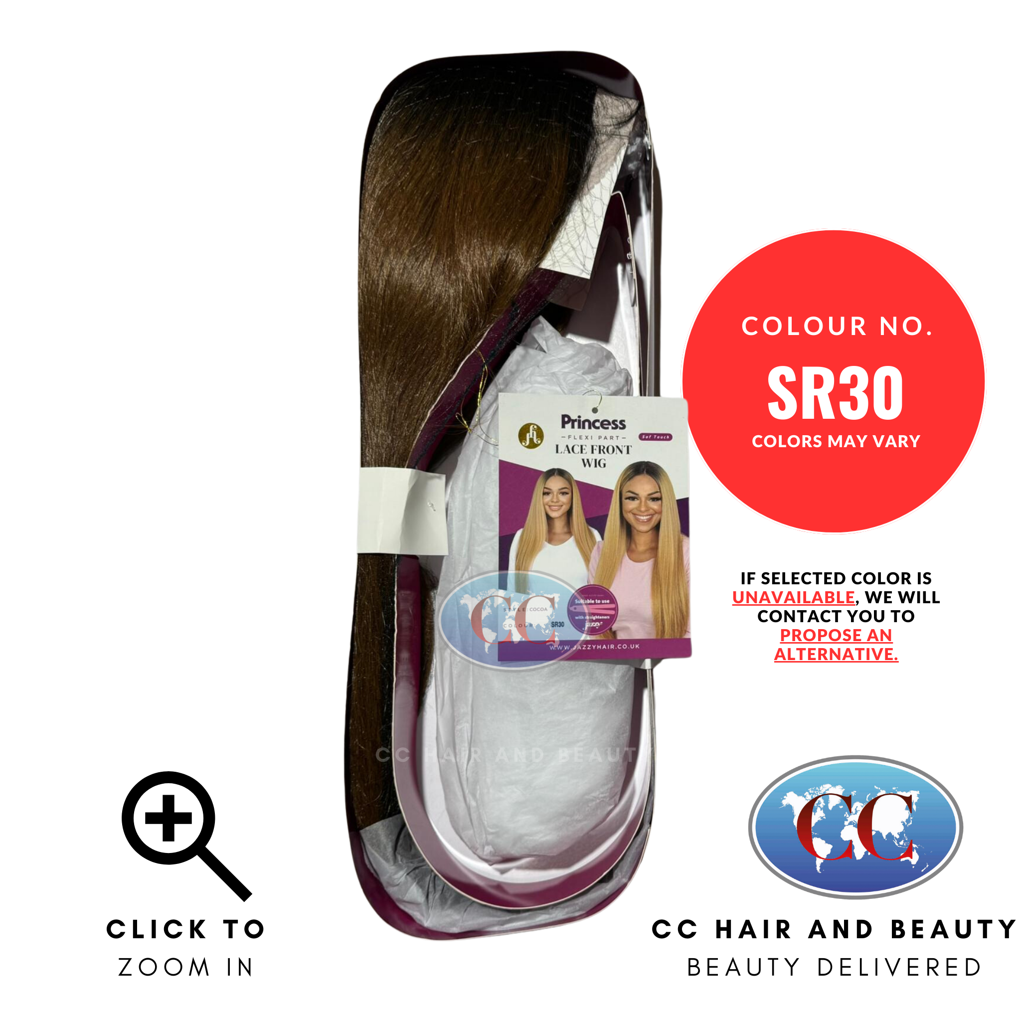 Jazzy Hair Princess Flexi Part Lace Front Wigs - Cocoa-Colour SR30