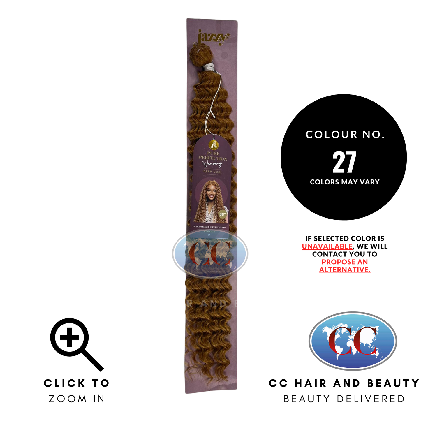 Jazzy Pure Perfection Weaving Hair - Deep Curl 36"-colour 27