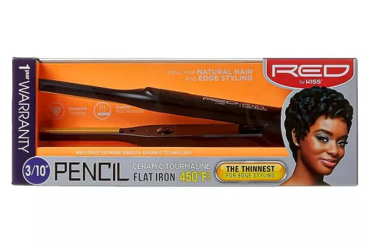 RED BY KISS: PENCIL CERAMIC TOURMALINE FLAT IRON 3/10" (FI030G)