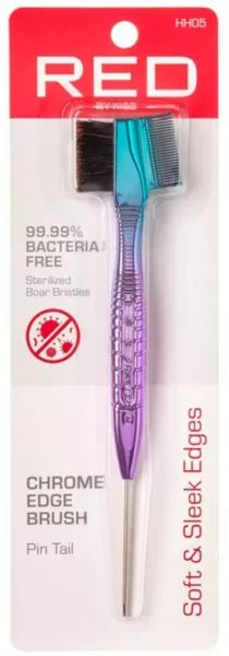 Red by Kiss HH05 Chrome Edge Brush Pin Tail