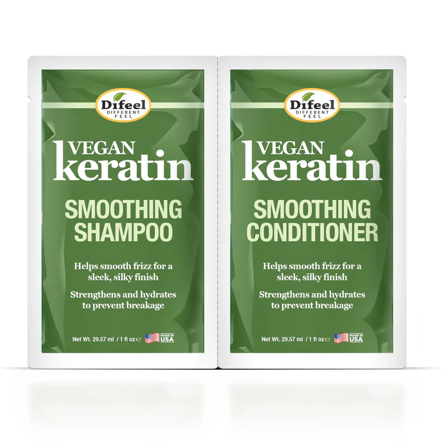 Difeel Vegan Keratin Anti-Frizz Shampoo & Conditioner Combo Pack