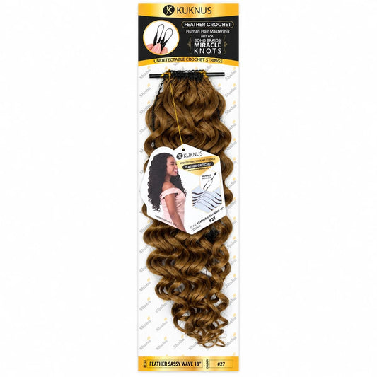 Kuknus Feather Crochet Human Hair MasterMix Sassy Wave 18"