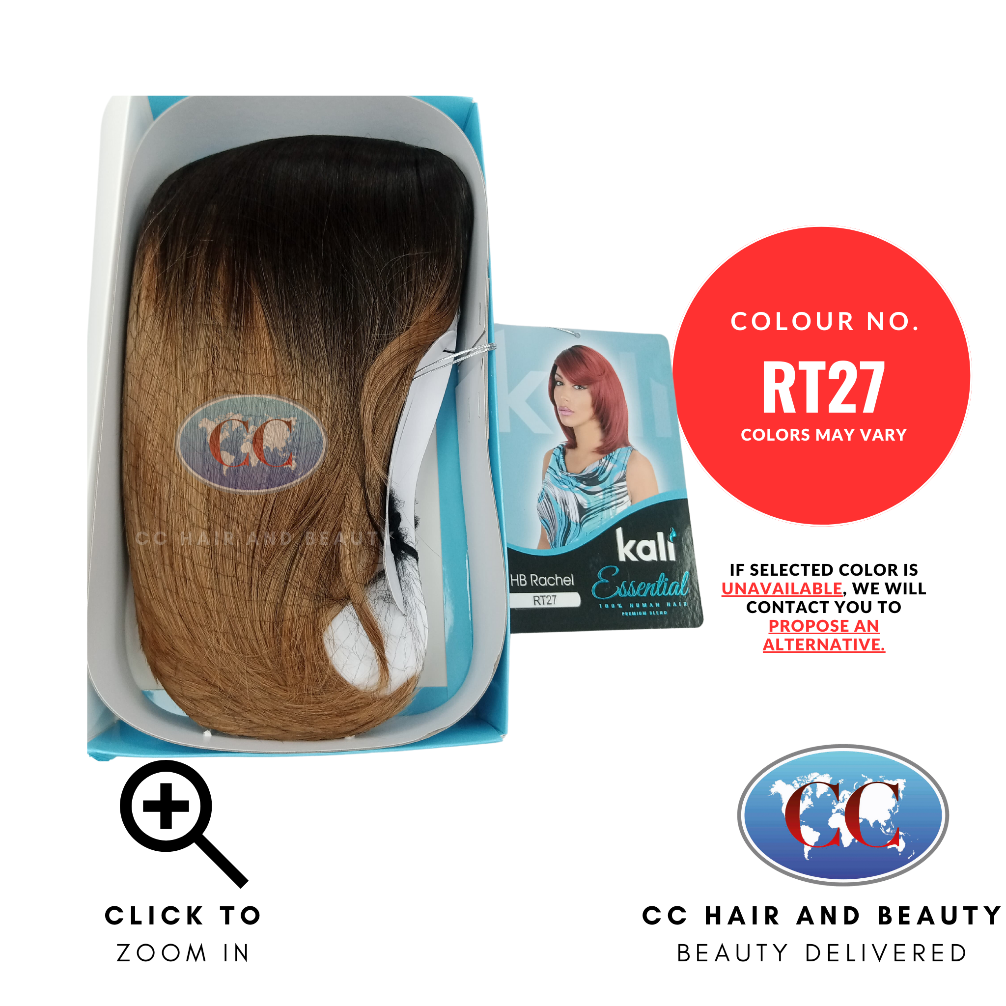 Kali Essential HB RACHEL 100% Human Hair Premium Blend Best Quality Wig-colour RT27