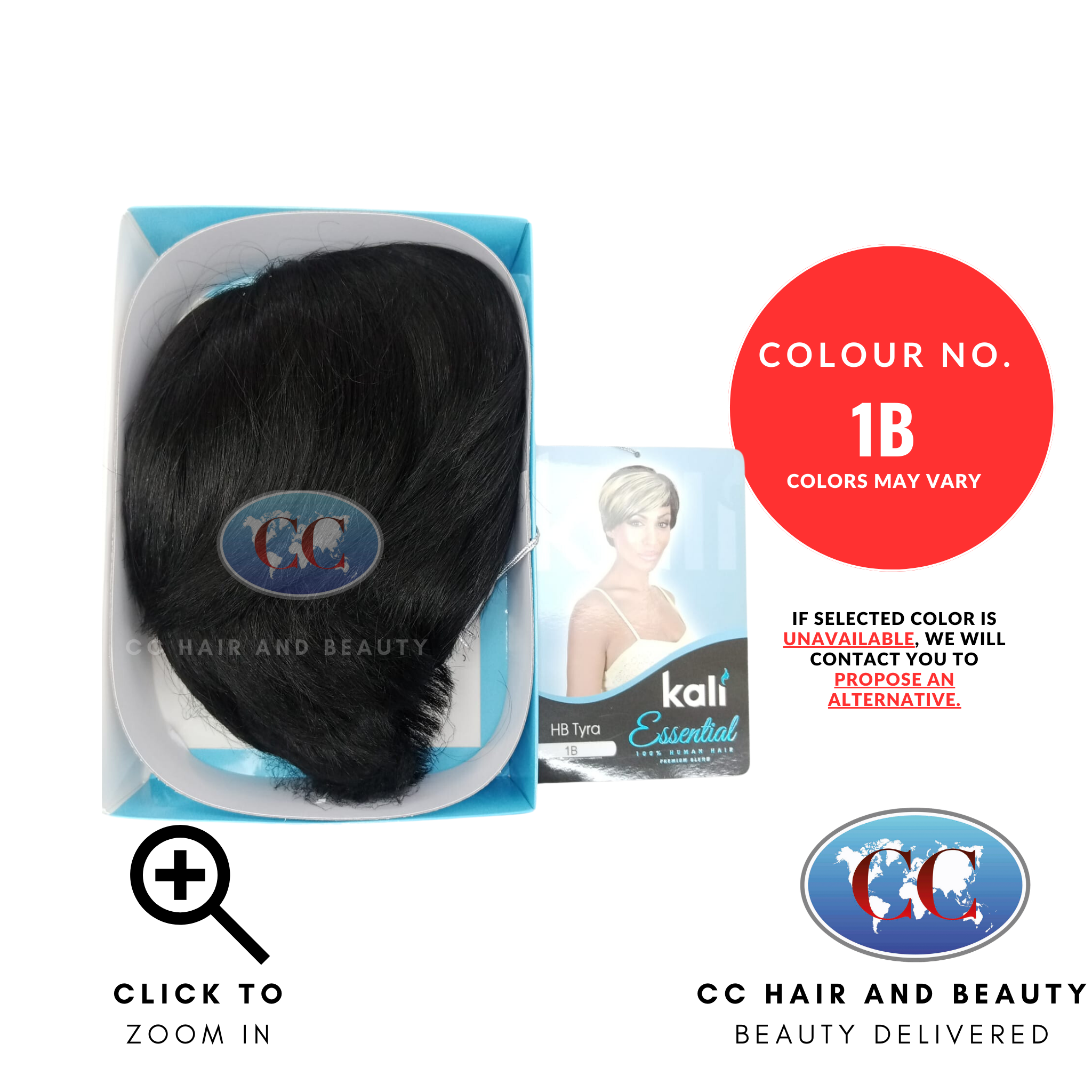 Kali Essential HB TYRA  100% Human Hair Premium Blend Best Quality Wig-colour 1B